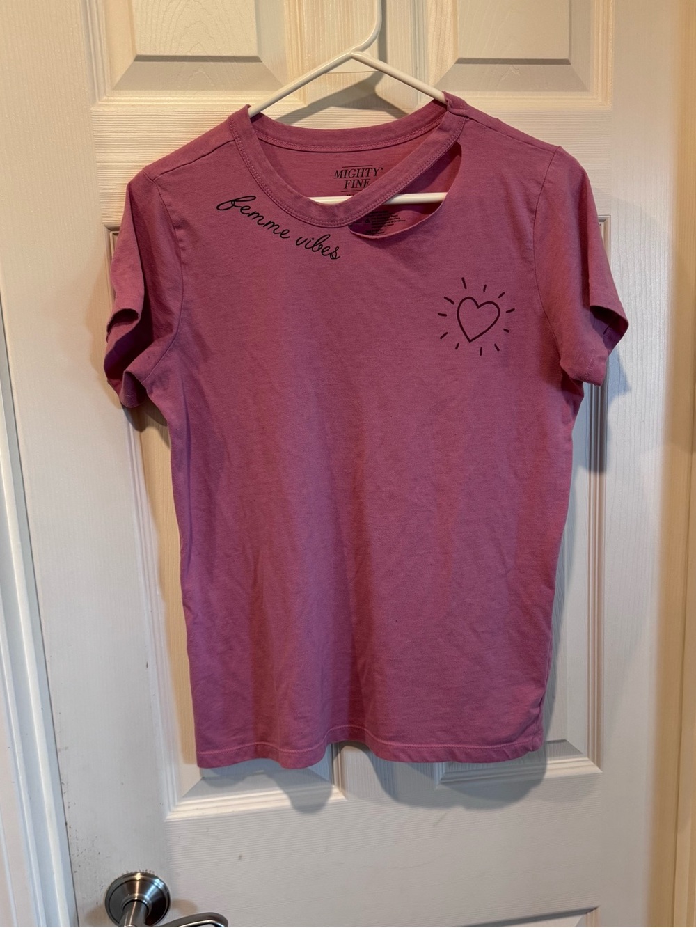 Mighty Fine Pink 'Femme Vibes' Heart Tee